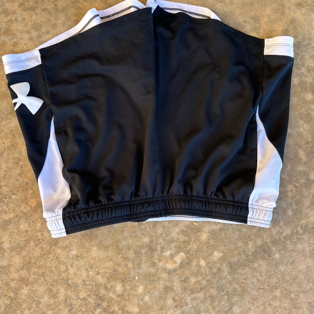 Under Armour Black and White Athletic Shorts